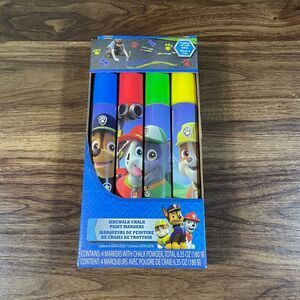 Nickelodeon Paw Patrol Jumbo Sidewalk Paint Markers 4 Pack NEW WITH DEFECTS